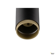 GRIP! L, SPOT CL, double, QPAR51, Deckenaufbauleuchte, zylindrisch, 2 x max. 6 Watt, schwarz / gold