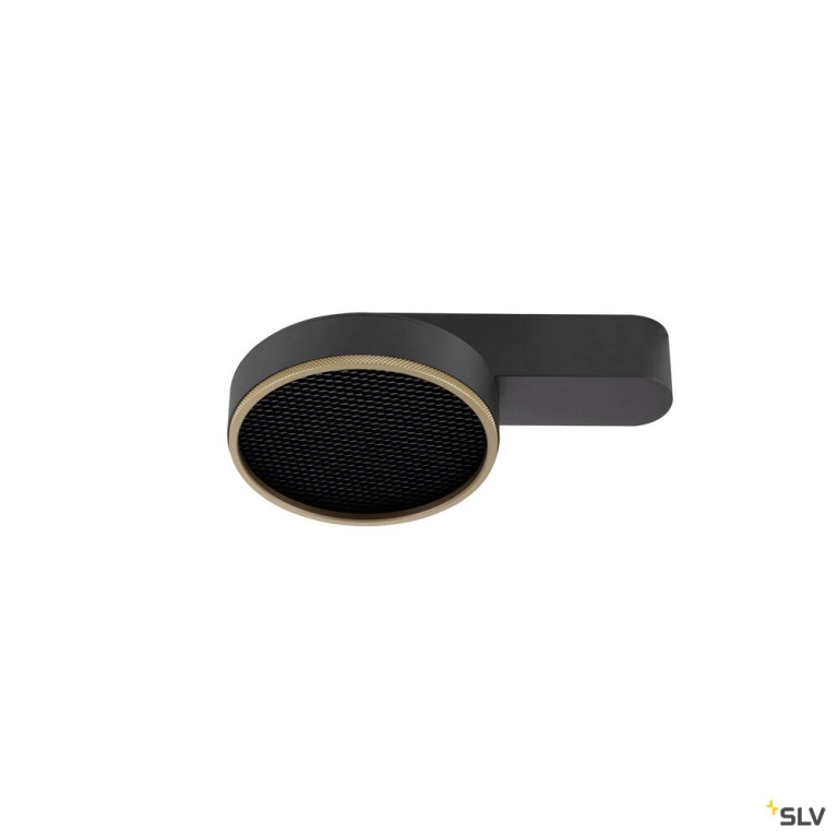 SLV GRIP! FLAT, Deckenaufbauleuchte, PHASE, 2700/3000 K, 15 W, schwarz / schwarz