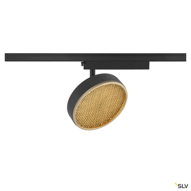 SLV GRIP! FLAT, 1~Spot, PHASE, rund, 2700/3000 K, 16 W, schwarz / gold