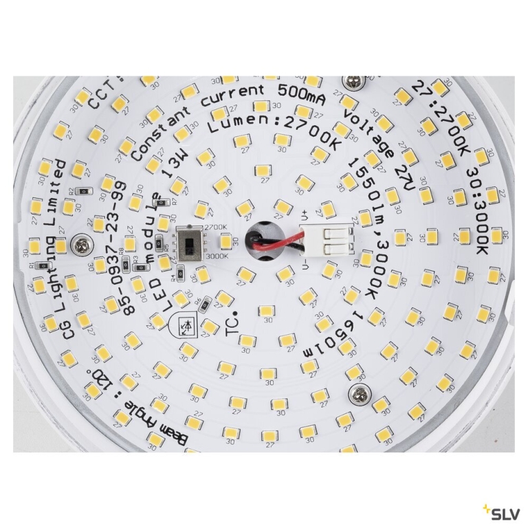 SLV GRIP! FLAT, 1~Spot, PHASE, rund, 2700/3000 K, 16 W, weiß /schwarz