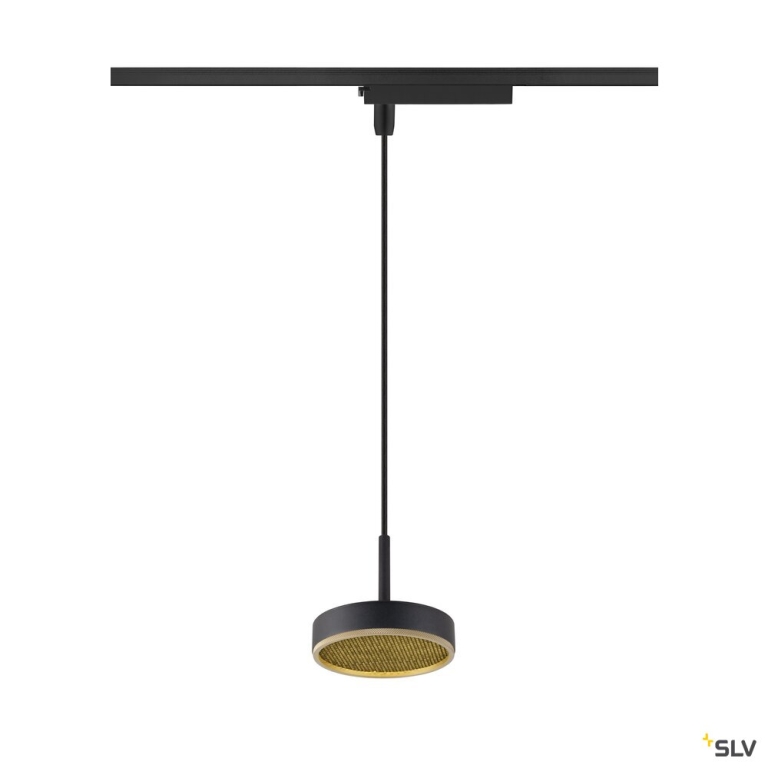 SLV GRIP! FLAT, 1~ Pendelleuchte, PHASE, Pendellänge 200 cm, 2700/3000 K, schwarz / gold