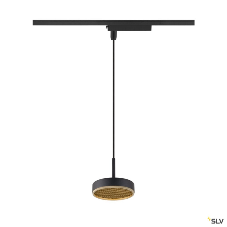SLV GRIP! FLAT, 1~ Pendelleuchte, PHASE, Pendellänge 200 cm, 2700/3000 K, schwarz / gold