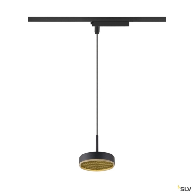 SLV GRIP! FLAT, 1~ Pendelleuchte, PHASE, Pendellänge 200 cm, 2700/3000 K, schwarz / gold