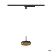 GRIP! FLAT, 1~ Pendelleuchte, PHASE, Pendellänge 200 cm, 2700/3000 K, schwarz / gold