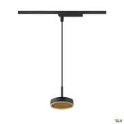 GRIP! FLAT, 1~ Pendelleuchte, PHASE, Pendellänge 200 cm, 2700/3000 K, schwarz / gold