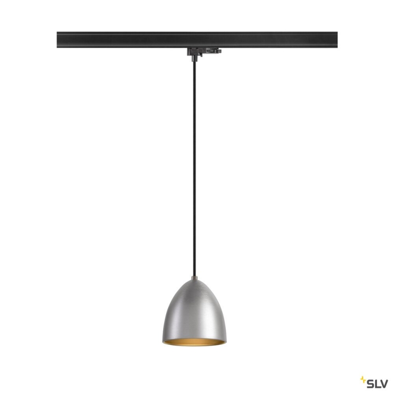 SLV PARA CONE 14, Pendelleuchte für 3 Phasen System, GU10, aluminium