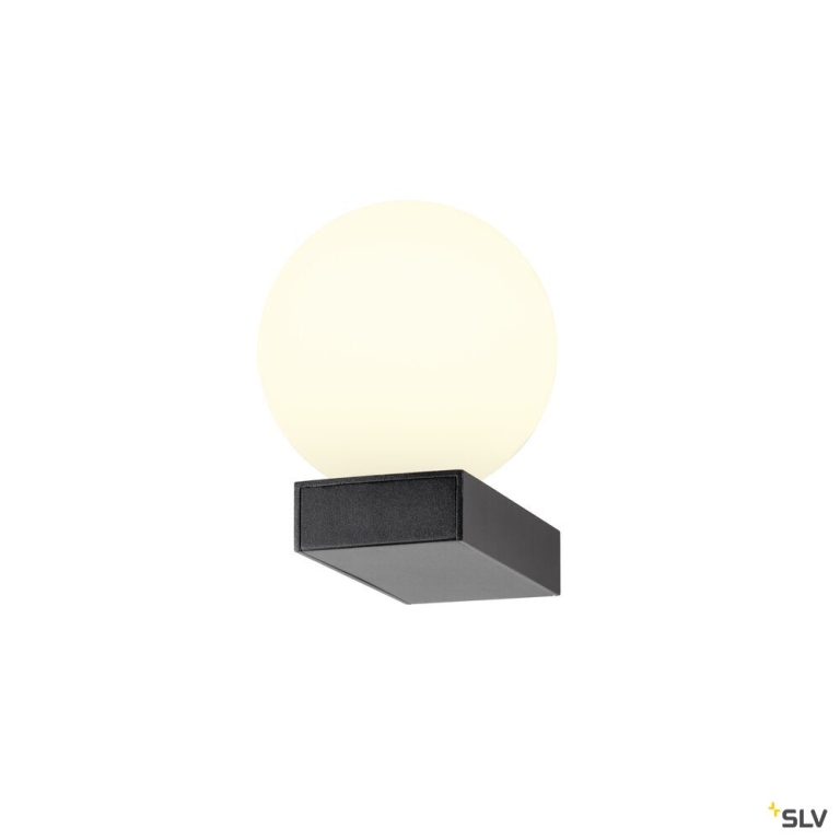 SLV SUN WL, UP, G9, Wandaufbauleuchte, rund, 1 x max. 5 W, IP20, schwarz
