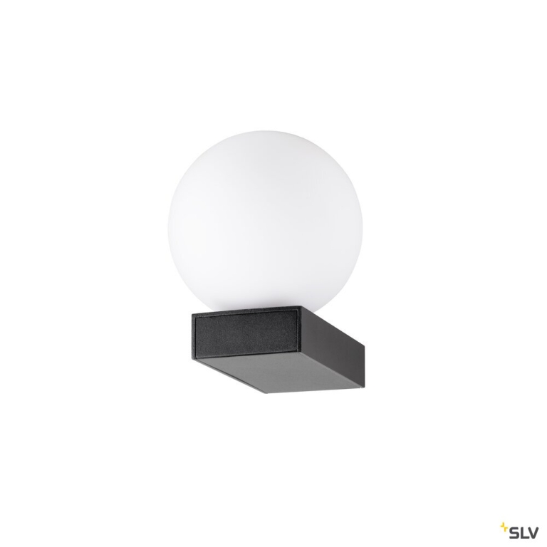 SLV SUN WL, UP, G9, Wandaufbauleuchte, rund, 1 x max. 5 W, IP20, schwarz