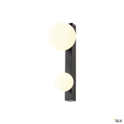 SUN WL, double, G9, Wandaufbauleuchte, rund, 1 x max. 5 W, IP20, schwarz