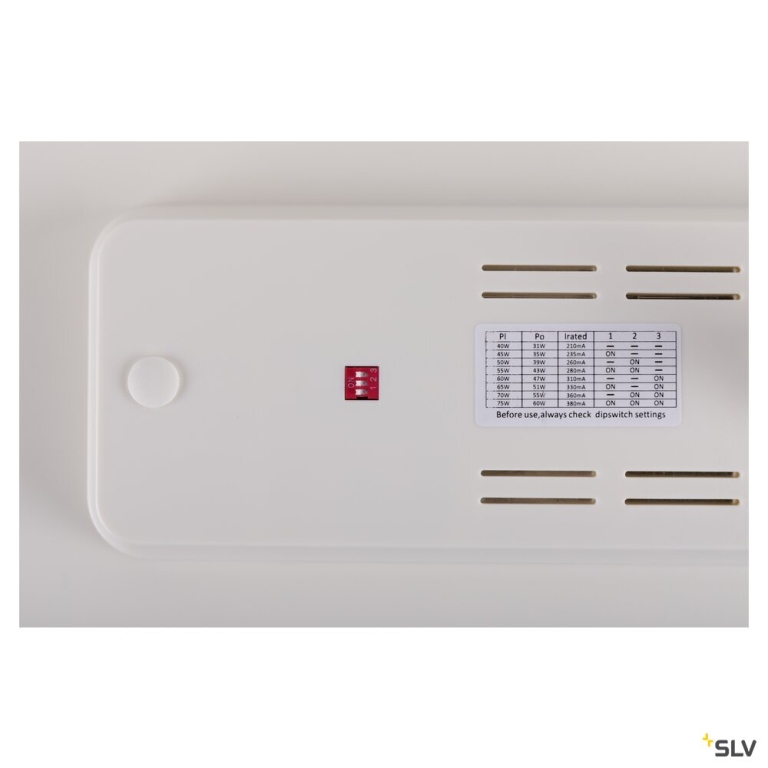SLV SIGHT PANEL, 3~ Spot, rechteckig, 3000 K, 38 W, 70°, weiß