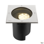 DASAR® L, Bodeneinbauleuchte, asymmetrisch, 3000K, 70°/40°, IP65/IP67, quadratisch, edelstahl / schwarz