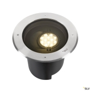 DASAR® XL, Bodeneinbauleuchte, asymmetrisch, 3000K, 70°/40°, IP65/IP67, rund, edelstahl / schwarz