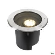 DASAR® XL, Bodeneinbauleuchte, asymmetrisch, 3000K, 70°/40°, IP65/IP67, rund, edelstahl / schwarz