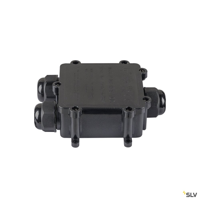SLV DASAR® XL, Bodeneinbauleuchte, asymmetrisch, 3000K, 70°/40°, IP65/IP67, quadratisch, edelstahl / schwarz