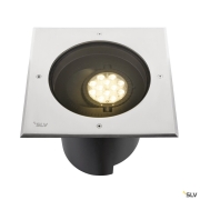 DASAR® XL, Bodeneinbauleuchte, asymmetrisch, 3000K, 70°/40°, IP65/IP67, quadratisch, edelstahl / schwarz