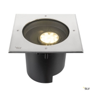 DASAR® XL, Bodeneinbauleuchte, asymmetrisch, 3000K, 70°/40°, IP65/IP67, quadratisch, edelstahl / schwarz