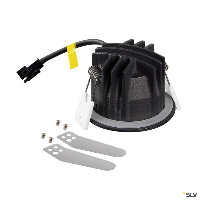 SLV NUMINOS® XS, Deckeneinbauleuchte, 2700 K, 40°, IP20, rund, schwarz