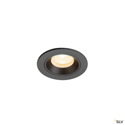 SLV NUMINOS® XS, Deckeneinbauleuchte, 2700 K, 40°, IP20, rund, schwarz