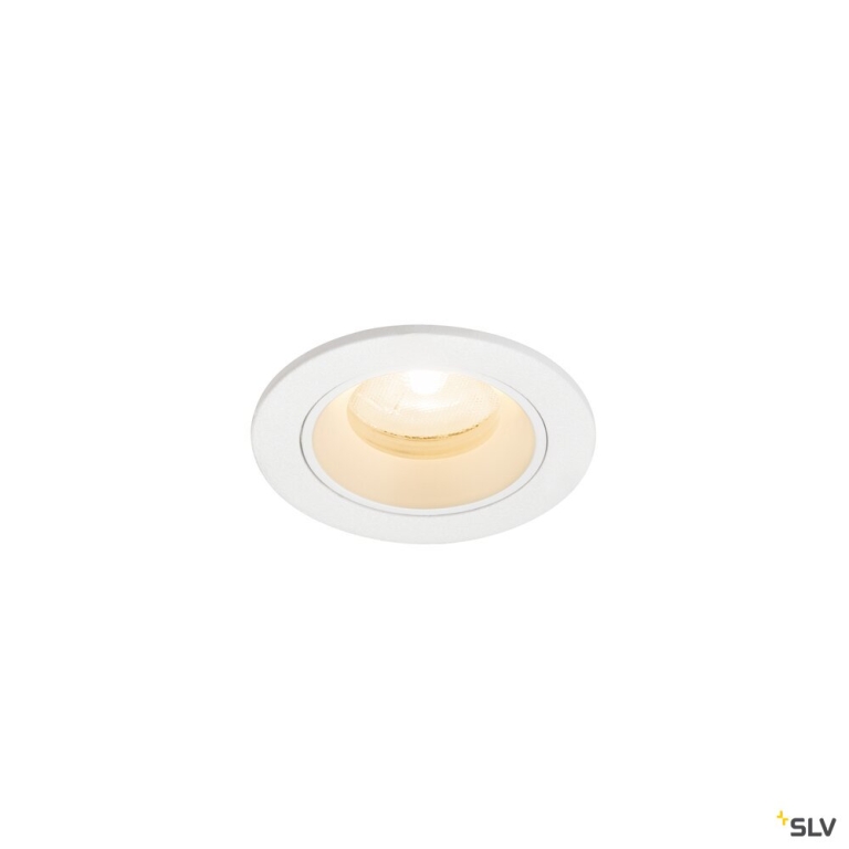 SLV NUMINOS® XS, Deckeneinbauleuchte, 2700 K, 20°, IP20, rund, weiß