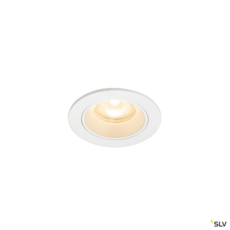 SLV NUMINOS® XS, Deckeneinbauleuchte, 2700 K, 55°, IP20, rund, weiß