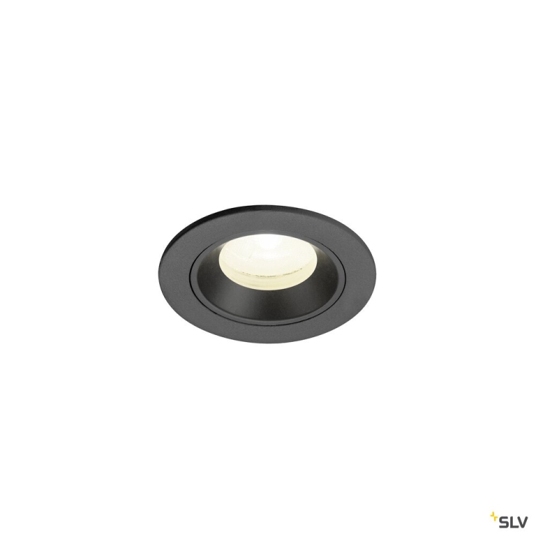 SLV NUMINOS® XS, Deckeneinbauleuchte, 4000 K, 20°, IP20, rund, schwarz