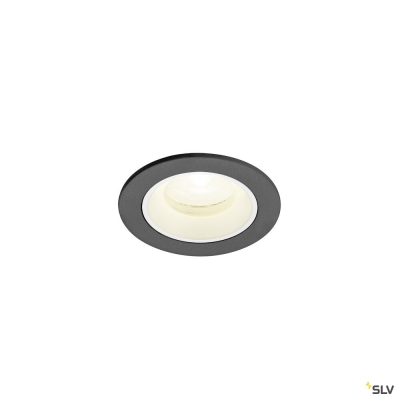 SLV NUMINOS® XS, Deckeneinbauleuchte, 4000 K, 20°, IP20, rund, schwarz / weiß