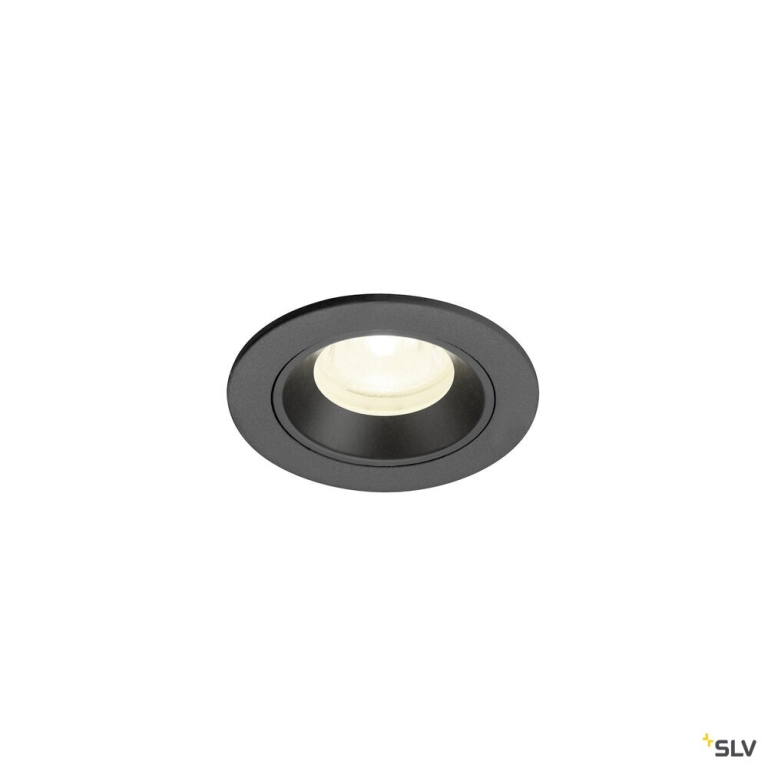 SLV NUMINOS® XS, Deckeneinbauleuchte, 4000 K, 40°, IP20, rund, schwarz
