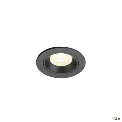 SLV NUMINOS® XS, Deckeneinbauleuchte, 4000 K, 40°, IP20, rund, schwarz