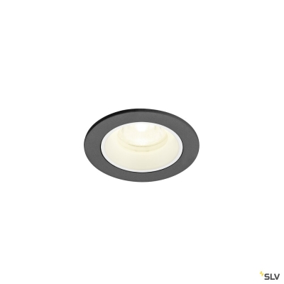 SLV NUMINOS® XS, Deckeneinbauleuchte, 4000 K, 40°, IP20, rund, schwarz / weiß