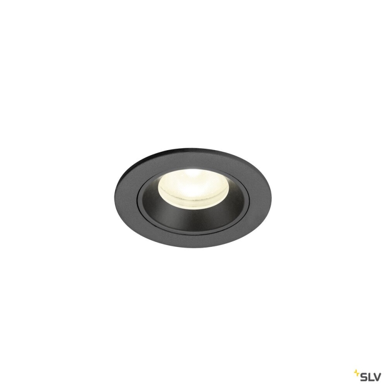 SLV NUMINOS® XS, Deckeneinbauleuchte, 4000 K, 55°, IP20, rund, schwarz