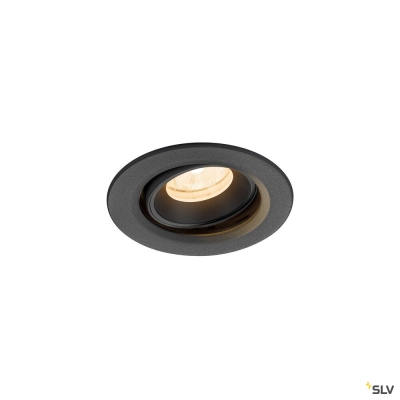 SLV NUMINOS® MOVE XS, Deckeneinbauleuchte, 2700 K, 20°, IP20, rund, schwarz