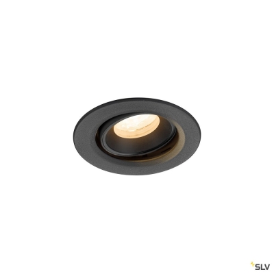 SLV NUMINOS® MOVE XS, Deckeneinbauleuchte, 2700 K, 40°, IP20, rund, schwarz