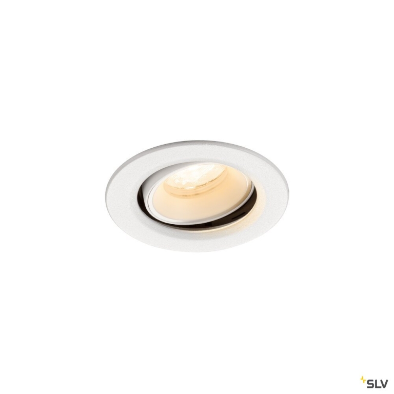 SLV NUMINOS® MOVE XS, Deckeneinbauleuchte, 2700 K, 40°, IP20, rund, weiß
