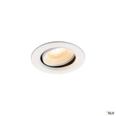 SLV NUMINOS® MOVE XS, Deckeneinbauleuchte, 2700 K, 40°, IP20, rund, weiß