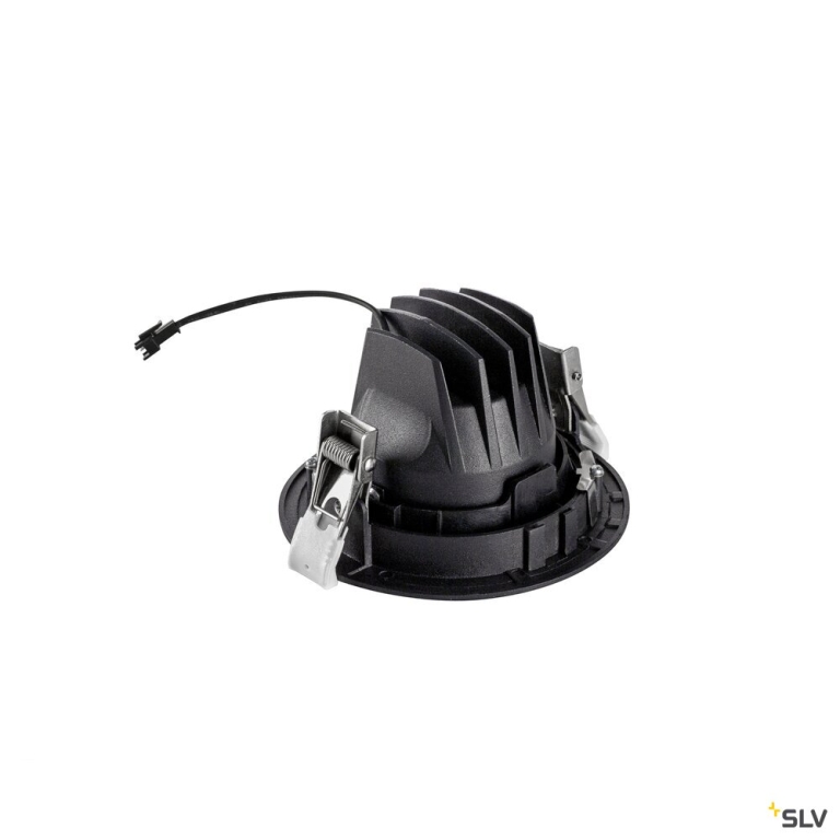 SLV NUMINOS® MOVE XS, Deckeneinbauleuchte, 3000 K, 55°, IP20, rund, schwarz / weiß