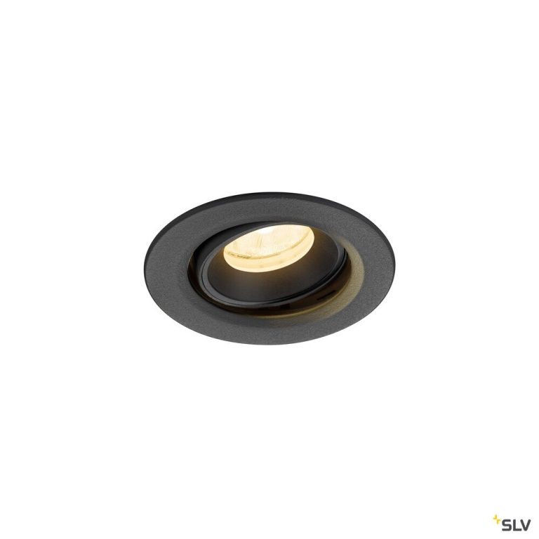 SLV NUMINOS® MOVE XS, Deckeneinbauleuchte, 4000 K, 20°, IP20, rund, schwarz