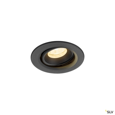 SLV NUMINOS® MOVE XS, Deckeneinbauleuchte, 4000 K, 20°, IP20, rund, schwarz