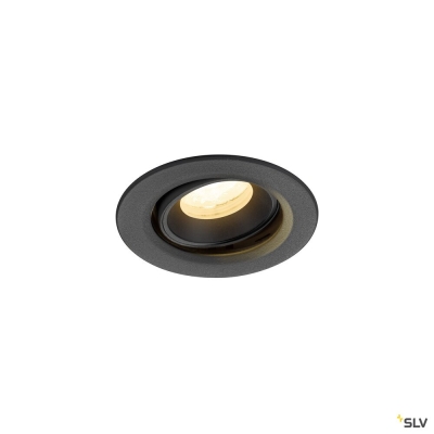 SLV NUMINOS® MOVE XS, Deckeneinbauleuchte, 4000 K, 40°, IP20, rund, schwarz