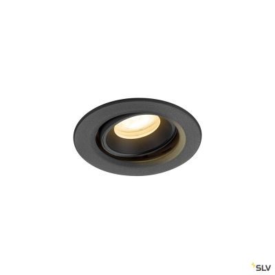 SLV NUMINOS® MOVE XS, Deckeneinbauleuchte, 4000 K, 55°, IP20, rund, schwarz