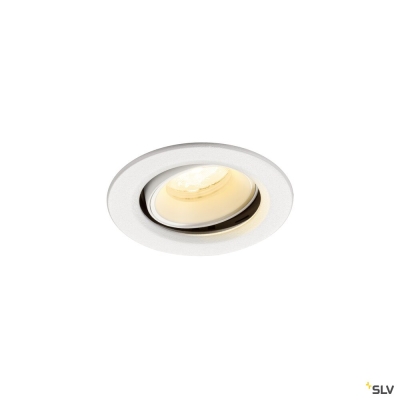 SLV NUMINOS® MOVE XS, Deckeneinbauleuchte, 4000 K, 40°, IP20, rund, weiß
