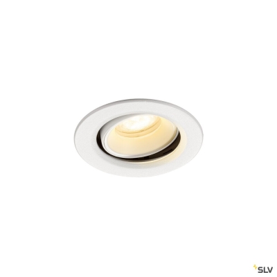 SLV NUMINOS® MOVE XS, Deckeneinbauleuchte, 4000 K, 55°, IP20, rund, weiß