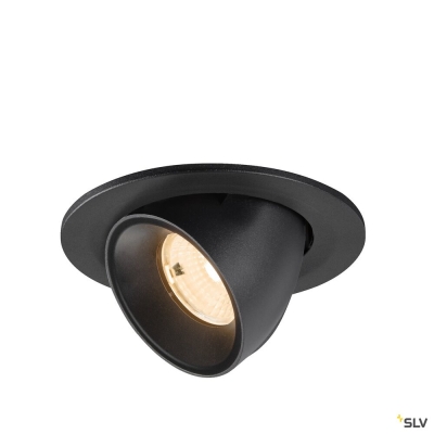 SLV NUMINOS® GIMBLE S, Deckeneinbauleuchte, 2700 K, 55°, IP20, rund, schwarz