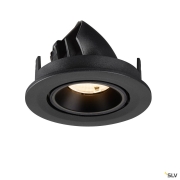 NUMINOS® GIMBLE S, Deckeneinbauleuchte, 2700 K, 55°, IP20, rund, schwarz