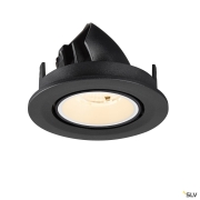 NUMINOS® GIMBLE S, Deckeneinbauleuchte, 2700 K, 55°, IP20, rund, schwarz / weiß
