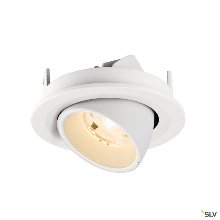 SLV NUMINOS® GIMBLE S, Deckeneinbauleuchte, 2700 K, 20°, IP20, rund, weiß