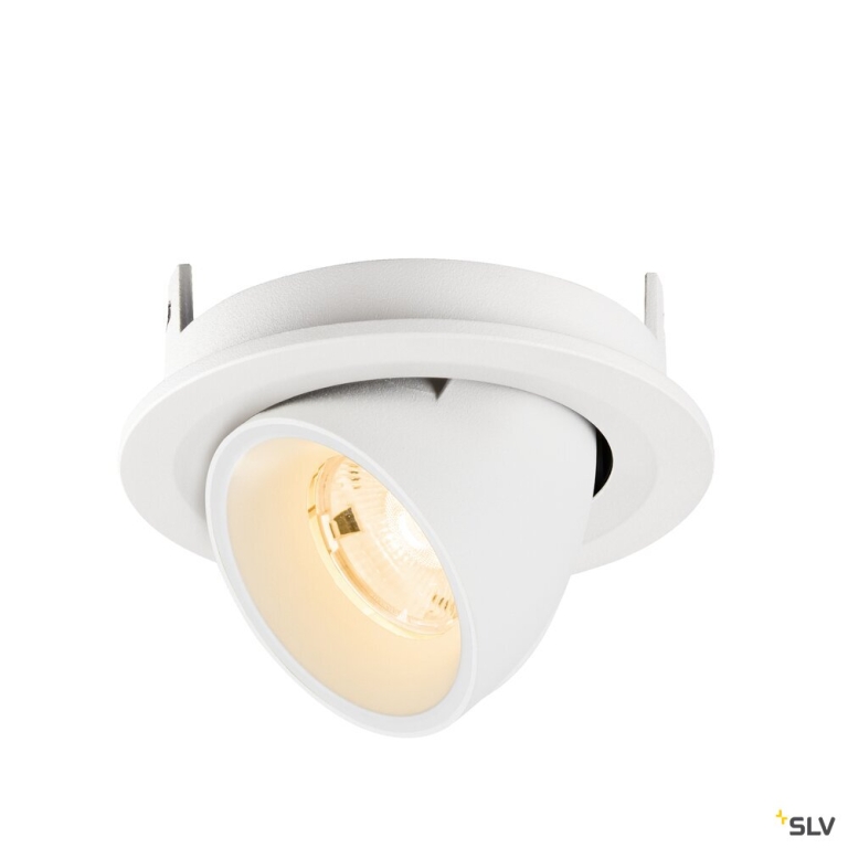 SLV NUMINOS® GIMBLE S, Deckeneinbauleuchte, 2700 K, 20°, IP20, rund, weiß