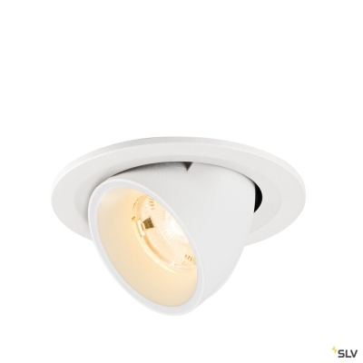 SLV NUMINOS® GIMBLE S, Deckeneinbauleuchte, 2700 K, 20°, IP20, rund, weiß