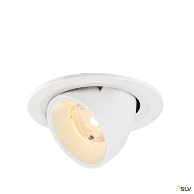 SLV NUMINOS® GIMBLE S, Deckeneinbauleuchte, 2700 K, 40°, IP20, rund, weiß