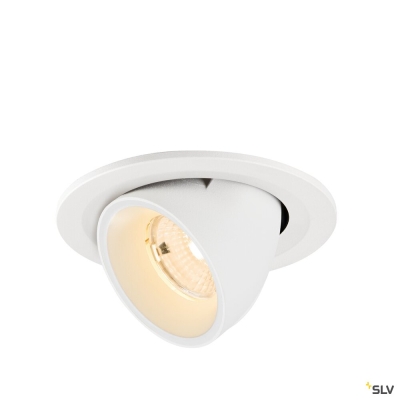 SLV NUMINOS® GIMBLE S, Deckeneinbauleuchte, 2700 K, 55°, IP20, rund, weiß