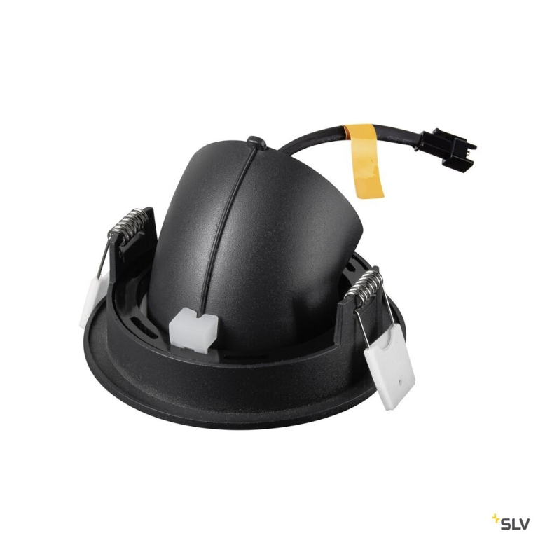 SLV NUMINOS® GIMBLE S, Deckeneinbauleuchte, 3000 K, 20°, IP20, rund, schwarz